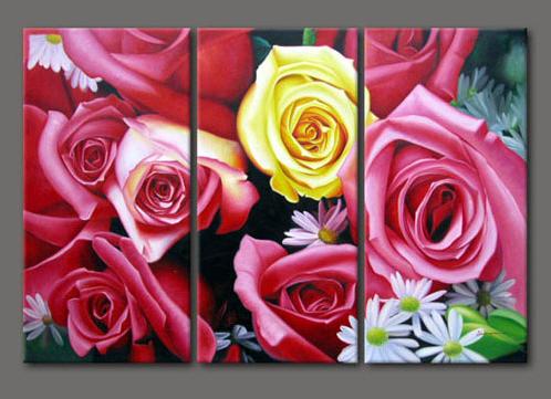 Dafen Oil Painting on canvas red roses -set303